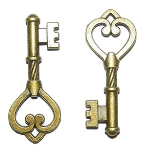 ML928 Anticuo Bronce 46 mm Llave Metal Dije Colgante Gota 10 piezas - Imagen 1 de 3