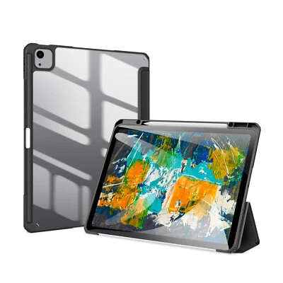 For iPad Pro 11 13 inch Case Acrylic Classic Leather Smart Stay Back Cover Stand - Image 1 of 4