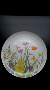Vintage Day Lily Fine China pedestal Cake compote - 1976 - FREE SHIPPING - Picture 1 of 7