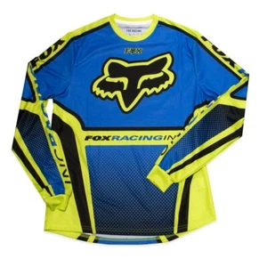 Fox Racing "Octaine" Long Sleeve Jersey (Fluorescent Yellow) Motocross T-Shirt - Picture 1 of 1