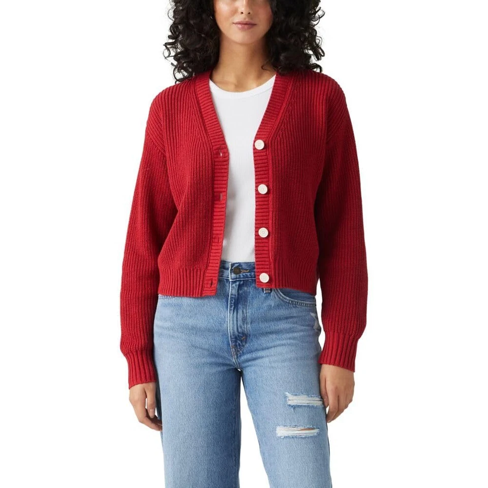 Levi's Women's Snowflake Cardigan, (New) Scarlet Smile - Изображение 1 из 1