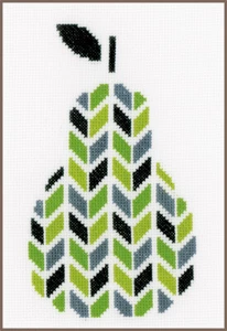 Vervaco Counted Cross Stitch Kit Pear 5.6" x 8.8" - Picture 1 of 3