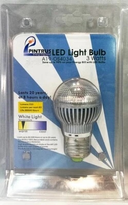 PINTRUS PARA19-OS4034 LED Light Bulb 80K Life Warm White Life  255 Lumens NEW - Image 1 of 2