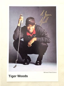 Tiger Woods PGA Ins Early Signed Autographed 4x6 Postcard Obtained Rookie Year - Picture 1 of 2