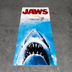 Huge Jaws Movie Poster Style Bath Towel Amity Island Quints Fishing Shark Film - Picture 1 of 3