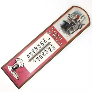Vintage 1984 Cream Of Wheat Thermometer Wood Nabisco Advertising George Nathan - Picture 1 of 6