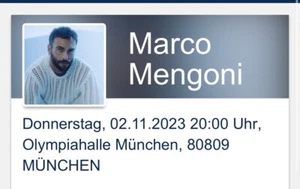 2 MARCO MENGONI Konzert Tickets für München - Bild 1 von 2