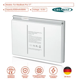 Batería 6300mAh A1189 MA458 para Apple MacBook Pro 17" A1151 A1261 A1229 MA092 MA611 - Imagen 1 de 12