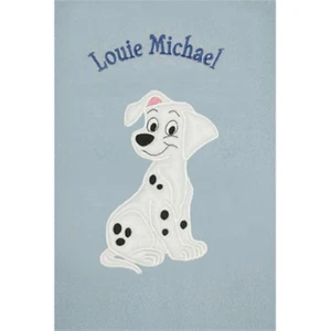 101 Dalmatians Puppy Personalised & Applique Super Soft Fleece Baby Blanket - Picture 1 of 4