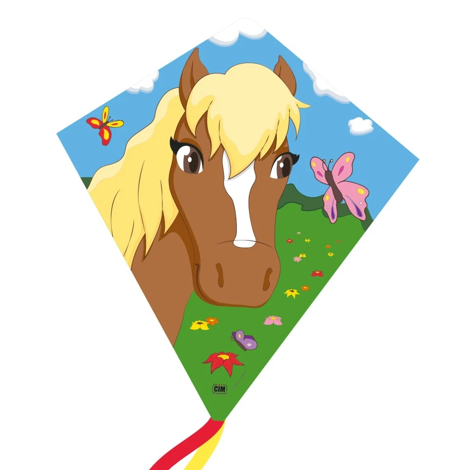 CIM Kinder-Drachen Dream Eddy Pferd Flugdrachen drachenfliegen Drachenschnur - Bild 1 von 1