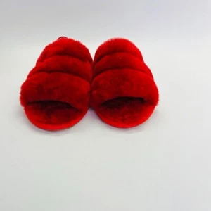 UGG Australia Kid's Fluff Yeah Slide Slippers SIze 11 in Ribbon Red 1098579T - Picture 1 of 8