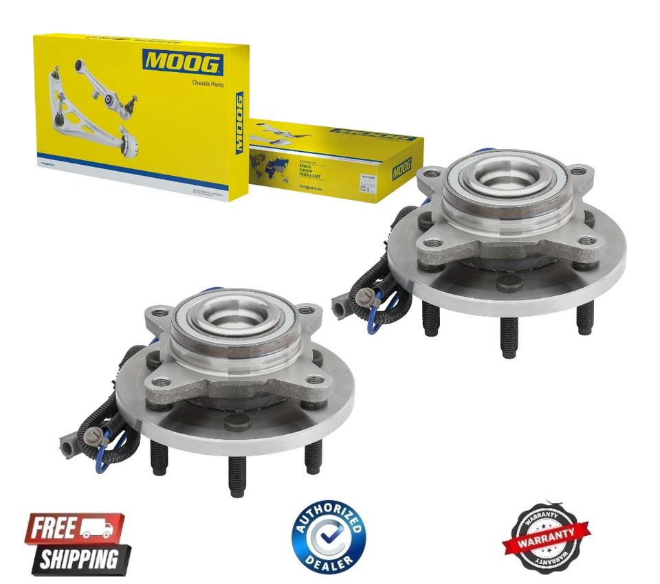 Par de bujes y cojinetes de rueda delantera MOOG para Ford Expedition Navigator 07 08-2010 2x2 Foto 1 de 1