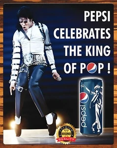 Michael Jackson - Pepsi - King of Pop - Metal Sign 11 x 14 - Picture 1 of 6