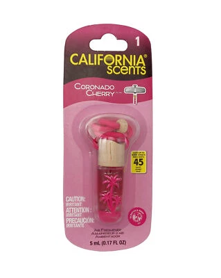 California Scents Air Fresheners Hanging Vial Necklace - Coronado Cherry Scent
