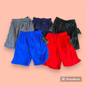 NWT Youth Size S 5/6 Lot Of 5 Real Essentials Athletic Shorts Pockets Multicolor - Picture 1 of 8