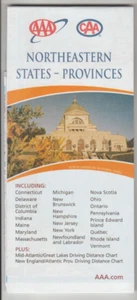Northeastern States (U.S.) Provinces (Canada) Map Folded AAA 2007 Edition - Imagen 1 de 5
