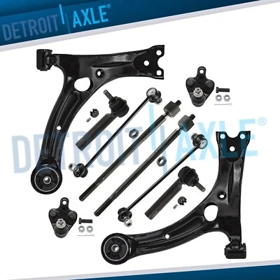 Front Lower Control Arms Sway Bars Tie Rods for 2009-2013 Toyota Corolla Matrix - Image 1 of 4