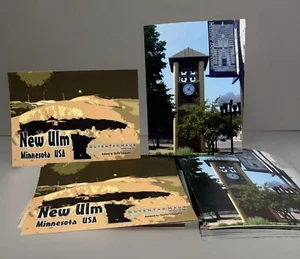 50 Bulk Sovenier Note Cards and Envelopes New Ulm Mn Minnesota Car Snow Clock - Picture 1 of 11