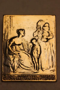 PLAKETTE HOMMAGE ANERKENNUNG DER KRIEGSWAISEN PTT 1914/1918 - Bild 1 von 3