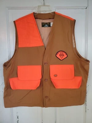 Vintage Bone Dry Redhead Tan/Orange Bird Duck Hunting Vest Sz XL - Image 1 of 4