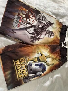 New Star Wars boys swim trunks ,Clone Wars, Commander Fox, And Yoda Size 7/8 - Picture 1 of 4