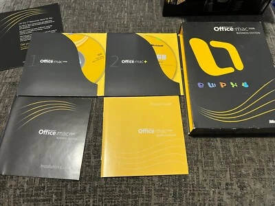 Microsoft Office for Mac 2008 Business Edition Excel Word PowerPoint + Key - Image 1 of 4