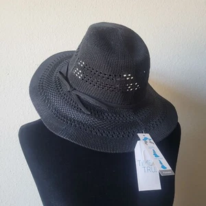 Fedora empacable Time And Tru para mujer, negra, talla única *NUEVA CON ETIQUETAS* - Imagen 1 de 7