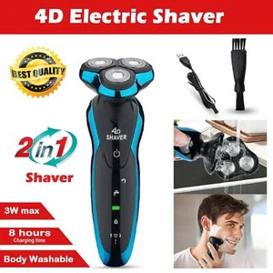 4D 3Head Cordless Electric Shaver Razor Beard Trimmer Men's USB Charging - Picture 1 of 11