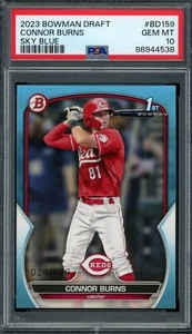 2023 Bowman Draft #BD-159 Connor Burns Sky Blue /499 PSA 10 GEM MINT - Bild 1 von 2
