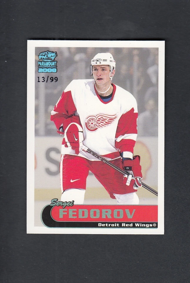 1999-00 Pacific Paramount Holographic Green Parallel #80 - SERGEI FEDOROV /99 - Image 1 of 1