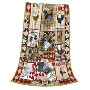 Fleece Throw Blanket Soft Flannel Plush Lightweight Warm Cozy 60"x50" Rooster - Picture 1 of 8