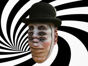 Deluxe Vertigo Overhead Mask Horror Prop Halloween Scary Costume Head Dizzy TOT - Picture 1 of 5