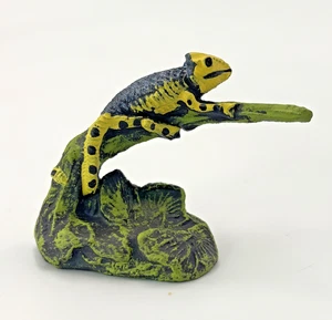 RARE Vtg Hausser Elastolin Composition Chameleon Lizard on Tree Branch 1930s * N - Picture 1 of 9