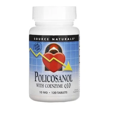 Source Naturals, Inc. Policosanol com CoQ10 30 comprimidos - Imagem 1 de 2