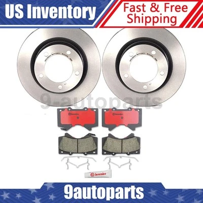 Kit de freio dianteiro Brembo rotores pastilhas de cerâmica para 2011-2015 Toyota Land Cruiser - Imagem 1 de 4