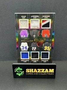 2024 Leaf In The Game Used IVERSON, WADE, BARKLEY 6 Patch Bookend /35 TBL-2 MEM - Picture 1 of 4
