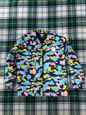 Archive BAPE NIGO era black Jacket rare sz L cotton candy - Image 1 of 4
