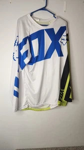 FOX Racing 360 Jersey Adult 3XL White Neon Green Motocross Long Sleeves - Bild 1 von 3