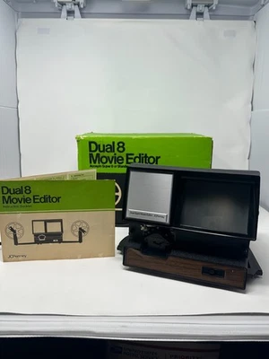 PROBADO JCPenney Doble 8 Editor de Películas De Colección Super 8/Regular 8 Visor de Películas Foto 1 de 4
