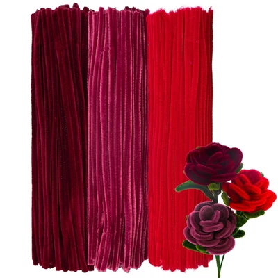 300 Stück Pfeifenreiniger Basteln Bunte Pfeifenputzer Blumen Set DIY-Kunst - Bild 1 von 4