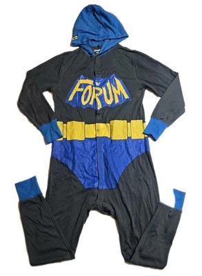 RARE Forum Snowboard Batman Parody Hooded Jumpsuit Pajama Suit Small Vintage - Image 1 of 4