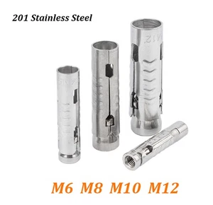 201 Stainless Steel Expansion Screw Tube Thread Diameter M6 M8 M10 M12 - Picture 1 of 12