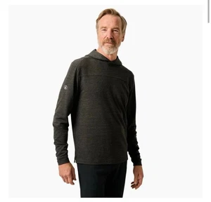 Sudadera con Capucha Johnnie-O Remmy Rendimiento Ligera Negra Brezo Pequeña Nueva Sin Etiquetas - Imagen 1 de 8