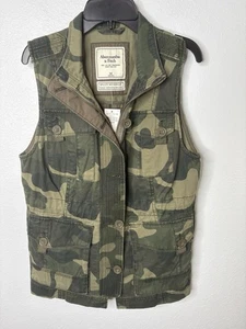 Chaleco Abercrombie & Fitch Mediano Camuflado Nuevo con Etiquetas - Imagen 1 de 7