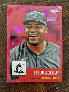 JESUS AGUILAR 2022 TOPPS CHROME PLATINUM - FUCHSIA ATOMIC REFRACTOR /100 - Picture 1 of 3