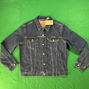 Levis Denim Jacket Mens Medium Blue Standard Trucker Button Front Classic Jean - Picture 1 of 10