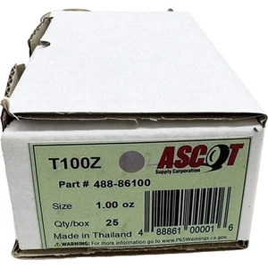 Ascot T Style Coated Zinc Clip-On Wheel Weight 1.00oz - Box of 25 - Picture 1 of 1