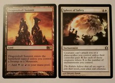 MTG Dragonskull Summit & Sphere Of Safety, NM, Return To Ravnica & M11, Rare...
