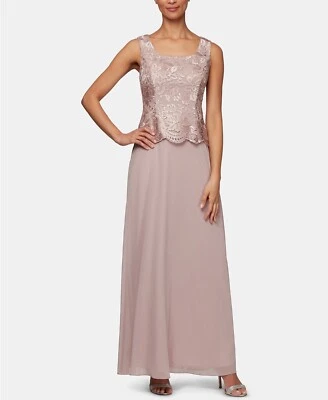 Alex вечера маленький без рукавов вышитое платье для официальных приемов - 14P, роза #672 - Изображение 1 из 4