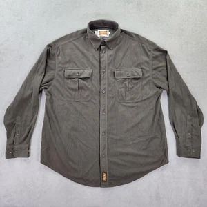 Camisa Gamehide Hombre Grande Verde Silencio Ocultar Abotonada Manga Larga Suave Tela Silenciosa - Imagen 1 de 18